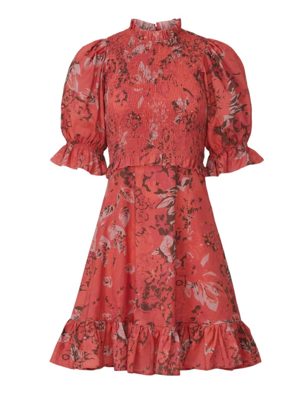 Area Stars Priya Smocked Floral Dress L